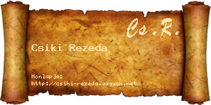 Csiki Rezeda névjegykártya