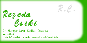 rezeda csiki business card